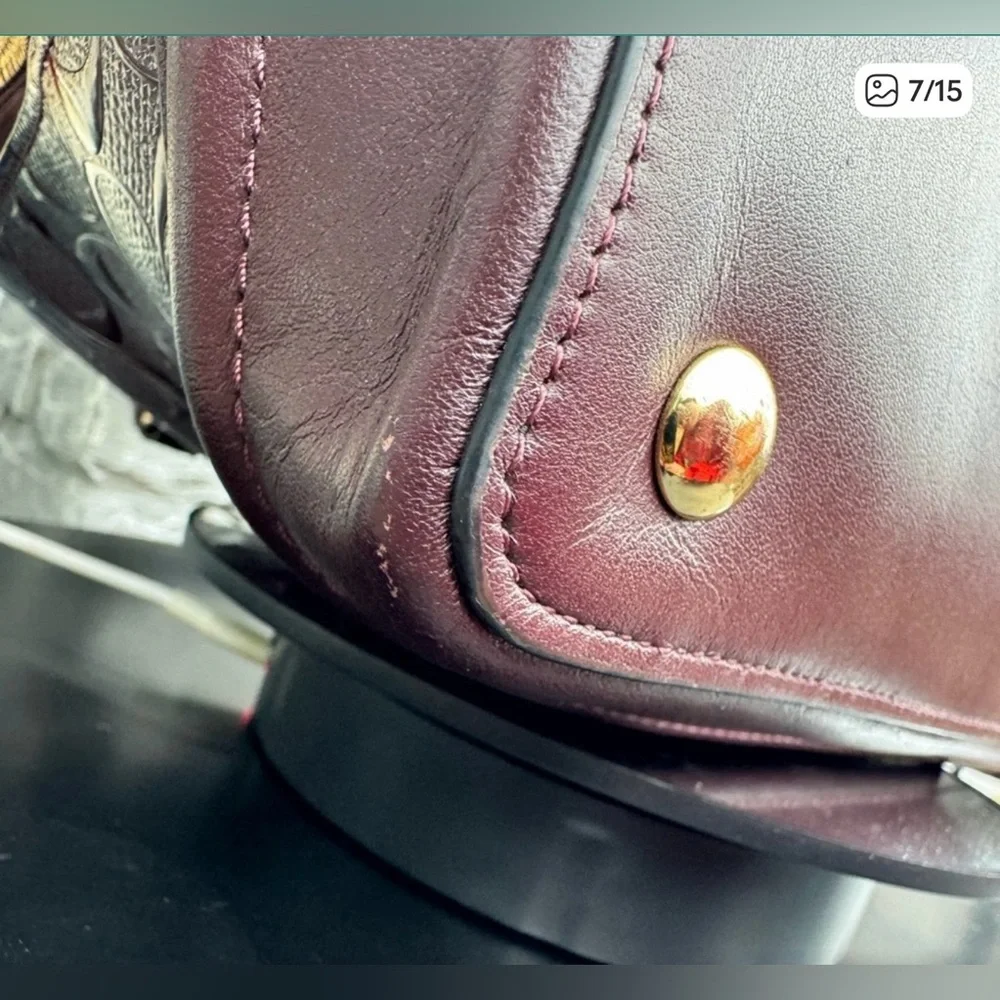 Coach Project/Rehab Maroon Embossed Satchel and Wallet Set - Picture 4 of 7